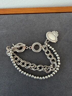 Vintage Silver-Tone Charm Bracelet / Anklet – 10”
